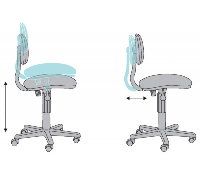 Кресло детское Бюрократ CH-W201NX белый раскраска крестовина пластик пластик белый