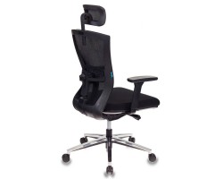 Кресло руководителя Бюрократ MC-815-H черный сетка/ткань с подголов. крестовина алюминий-foto4