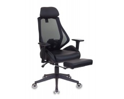 Кресло игровое Бюрократ CH-770 черный искусст.кожа/сетка с подголов. крестовина пластик подст.для ног