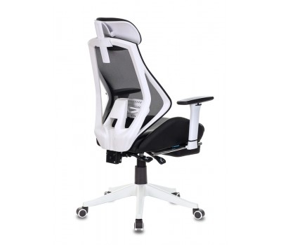 Кресло игровое Бюрократ CH-W770 черный искусст.кожа/сетка с подголов. крестовина пластик подст.для ног пластик белый