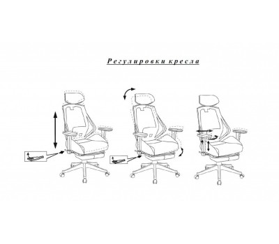 Кресло игровое Бюрократ CH-W770 черный искусст.кожа/сетка с подголов. крестовина пластик подст.для ног пластик белый