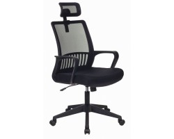 Кресло Бюрократ MC-201-H черный TW-01 TW-11 сетка/ткань с подголов. крестовина пластик