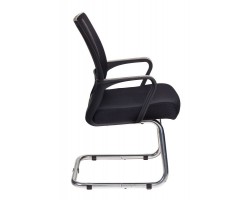 Кресло Бюрократ MC-209 черный TW-01 TW-11 сетка/ткань полозья металл хром-foto3