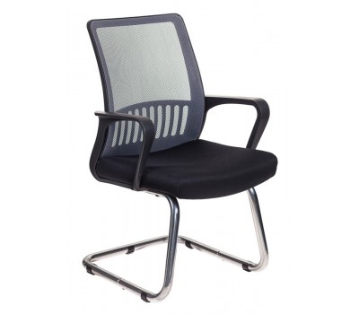 Кресло Бюрократ MC-209 темно-серый TW-04 сиденье черный TW-11 сетка/ткань полозья металл хром