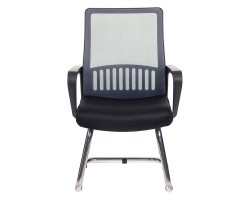 Кресло Бюрократ MC-209 темно-серый TW-04 сиденье черный TW-11 сетка/ткань полозья металл хром-foto2