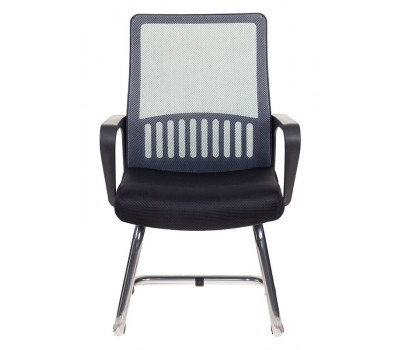 Кресло Бюрократ MC-209 темно-серый TW-04 сиденье черный TW-11 сетка/ткань полозья металл хром