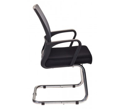 Кресло Бюрократ MC-209 темно-серый TW-04 сиденье черный TW-11 сетка/ткань полозья металл хром