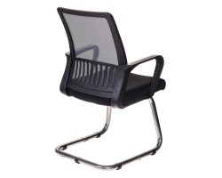 Кресло Бюрократ MC-209 темно-серый TW-04 сиденье черный TW-11 сетка/ткань полозья металл хром-foto4