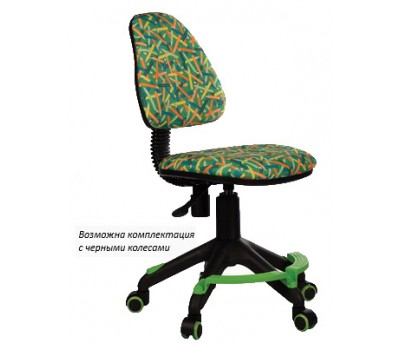 Кресло детское Бюрократ KD-4-F зеленый карандаши крестовина пластик подст.для ног Кресло детское Бюрократ KD-4-F зеленый карандаши крестовина пластик подст.для ног