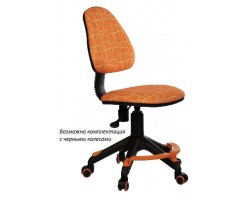 Кресло детское Бюрократ KD-4-F оранжевый жираф крестовина пластик подст.для ног