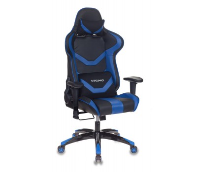 Кресло игровое Бюрократ CH-772N две подушки черный/синий искусственная кожа