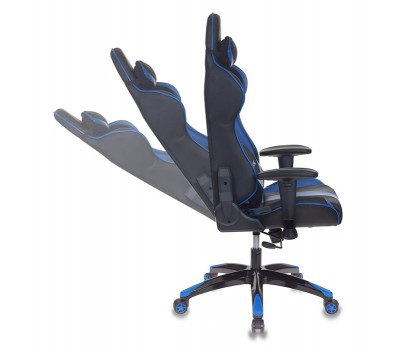 Кресло игровое Бюрократ CH-772N две подушки черный/синий искусственная кожа