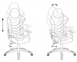 Кресло игровое Бюрократ CH-773N две подушки черный искусственная кожа-foto5