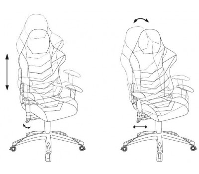 Кресло игровое Бюрократ CH-773N две подушки черный искусственная кожа