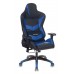 Кресло игровое Бюрократ CH-773N одна подушка черный/синий искусственная кожа