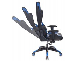 Кресло игровое Бюрократ CH-773N одна подушка черный/синий искусственная кожа-foto2