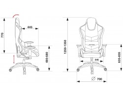 Кресло игровое Бюрократ CH-773N одна подушка черный/синий искусственная кожа-foto7