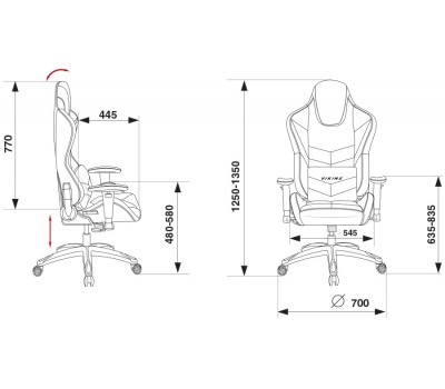 Кресло игровое Бюрократ CH-773N одна подушка черный/красный искусственная кожа