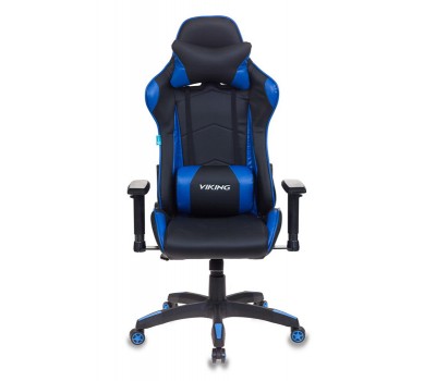 Кресло игровое Бюрократ CH-778 две подушки черный/синий искусственная кожа