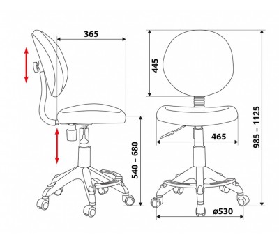 Кресло детское Бюрократ KD-W6-F розовый крестовина пластик подст.для ног пластик белый