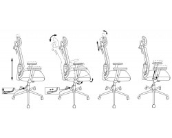 Кресло руководителя Бюрократ MC-W612-H серый BM-10 Bahama сетка/ткань крестовина хром (пластик белый)-foto6
