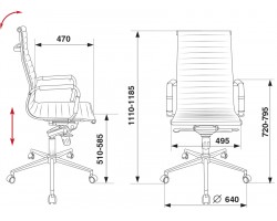 Кресло руководителя Бюрократ CH-883MB слоновая кость эко.кожа крестовина металл хром-foto5