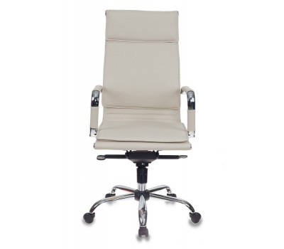 Кресло руководителя Бюрократ CH-993MB слоновая кость искусственная кожа крестовина хром
