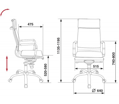 Кресло руководителя Бюрократ CH-993MB слоновая кость искусственная кожа крестовина хром