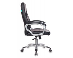 Кресло руководителя Бюрократ T-9910N черный искусственная кожа (пластик серебро)-foto3