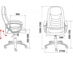 Кресло руководителя Бюрократ T-9910N коричневый искусственная кожа (пластик серебро)-foto6