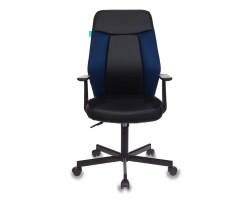 Кресло Бюрократ CH-606 черный/синий искусст.кожа/ткань крестовина металл-foto2