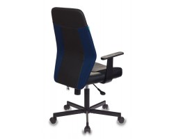 Кресло Бюрократ CH-606 черный/синий искусст.кожа/ткань крестовина металл-foto4