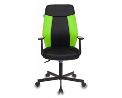Кресло Бюрократ CH-606 черный/салатовый искусст.кожа/ткань крестовина металл-foto2