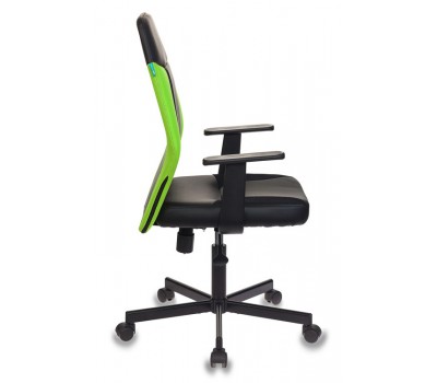 Кресло Бюрократ CH-606 черный/салатовый искусст.кожа/ткань крестовина металл