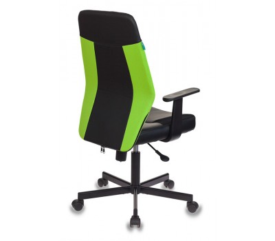Кресло Бюрократ CH-606 черный/салатовый искусст.кожа/ткань крестовина металл