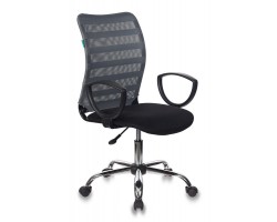 Кресло Бюрократ CH-599AXSL серый TW-32K03 сиденье черный TW-11 сетка/ткань крестовина металл хром