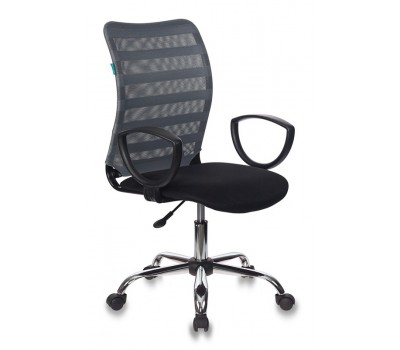 Кресло Бюрократ CH-599AXSL серый TW-32K03 сиденье черный TW-11 сетка/ткань крестовина металл хром