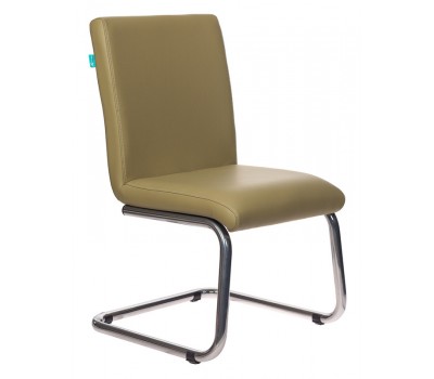 Кресло Бюрократ CH-250-V зеленый эко.кожа полозья металл хром