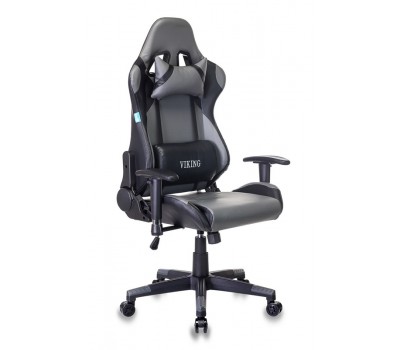 Кресло игровое Бюрократ CH-778N две подушки черный/серый искусственная кожа