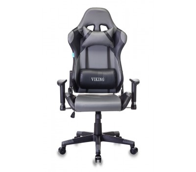 Кресло игровое Бюрократ CH-778N две подушки черный/серый искусственная кожа