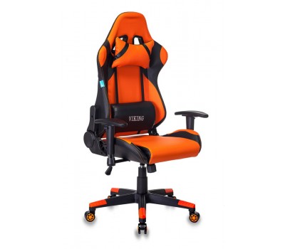 Кресло игровое Бюрократ CH-778N две подушки черный/оранжевый искусственная кожа