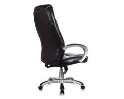 Кресло руководителя Бюрократ T-9923 темно-коричневый Lincoln 221 искусственная кожа (пластик серебро)-foto4