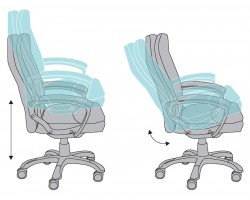 Кресло руководителя Бюрократ CH-868LT коричневый искусственная кожа-foto5