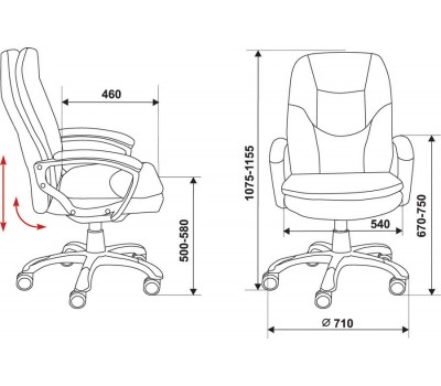 Кресло руководителя Бюрократ CH-868LT коричневый искусственная кожа