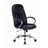 Кресло руководителя Бюрократ T-898SL черный Leather Venge Black эко.кожа крестовина металл хром