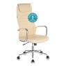 Кресло руководителя Бюрократ KB-9N/ECO бежевый эко.кожа с подголов. крестовина металл хром