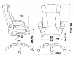 Кресло руководителя Бюрократ CH-879LT черный искусственная кожа крестовина пластик пластик черный-foto5