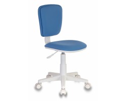 Кресло детское Бюрократ CH-W204NX голубой 26-24 крестовина пластик пластик белый
