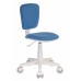 Кресло детское Бюрократ CH-W204NX голубой 26-24 крестовина пластик пластик белый