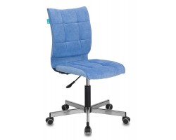 Кресло Бюрократ CH-330M голубой Velvet 86 крестовина металл хром